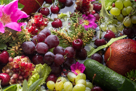 still life - composition from vegetables and fruitの写真素材