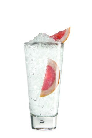 Cocktail with grapefruit on a white backgroundの写真素材