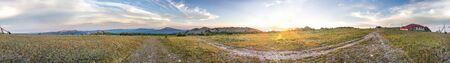 Panoramic view of the mountains and cliffs, South Ural. Summer in the mountains.View from the...