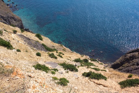 Stunning views of the sea from one of the capes of the Crimea peninsula. Magnificent landscape.の写真素材
