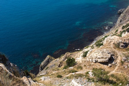 A magnificent view of the sea from one of the capes of the peninsula Crimea. Magnificent landscape.の写真素材