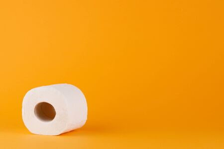 Toilet paper purchase due to kronavirus concept. Personal hygiene and stopping the spread of the virus. Cleanliness, Hygiene, Sterility. Copy space.の写真素材