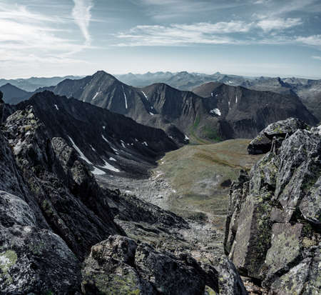 The concept of outdoor activities in the mountains. Minimalist mountain landscape. Atmospheric view....
