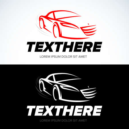 Car logotypes - car service and repair, vector setのイラスト素材