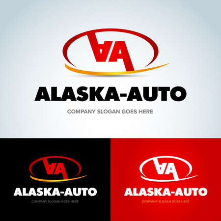 Auto Company Vector Design Concept. 2 double A letters template. Vector Illustration.のイラスト素材