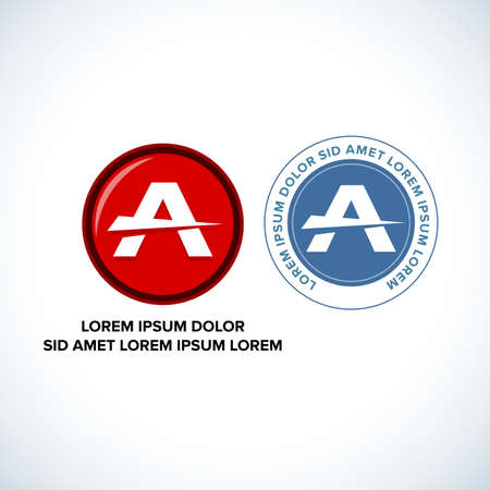 Abstract icon logo for letter Aのイラスト素材