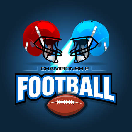 American football and rugby game poster template. Isolated vector illustration.のイラスト素材