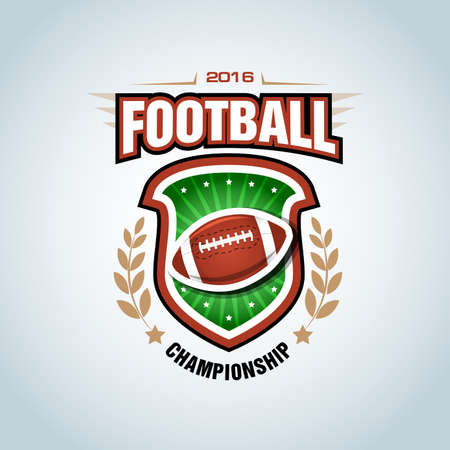 American football  template, badge, t-shirt, label, emblem. Vector illustration.のイラスト素材