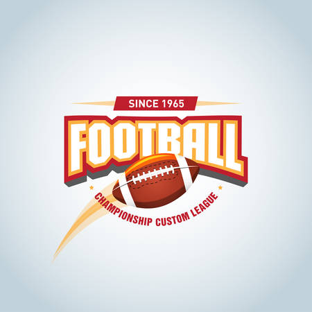 American football  template, badge, t-shirt, label, emblem. Vector illustration.のイラスト素材
