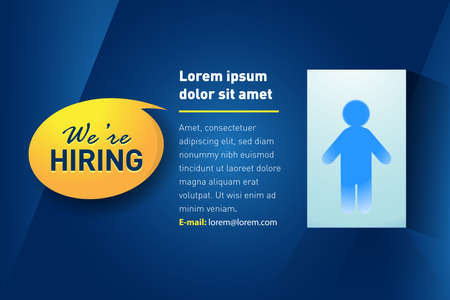 We are hiring / Employment recruitment job opportunity concept design. Isolated vector illustration.のイラスト素材