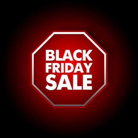 Black Friday sale inscription design template. Black Friday banner. Isolated Vector illustrationのイラスト素材