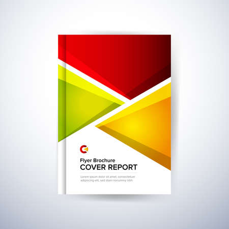 Colorful Design for Annual Report Cover, Flyer, Poster. Isolated vector illustration.のイラスト素材