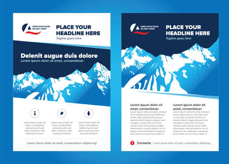 illustration design of Label with mountain templateのイラスト素材