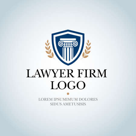 Law Firm, Law Office, Lawyer services, Isolated Vector logo templateのイラスト素材