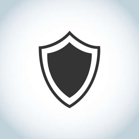 Shield icon in trendy style isolated on gray background. Shield symbol for your web site design, logo, app, UI. Vector illustration, EPS10.のイラスト素材