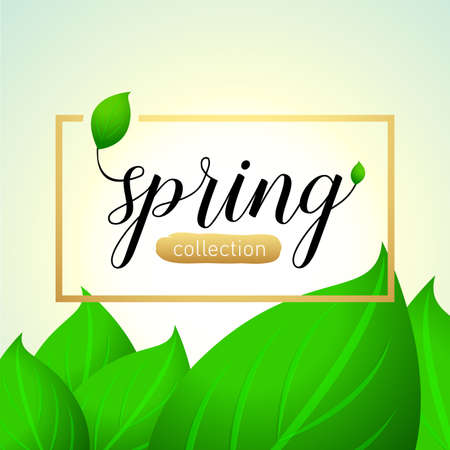 Spring sale background with beautiful leaves. Isolated Vector illustration template.banners.Wallpaper.flyers, invitation, posters, brochure, voucher discount.のイラスト素材