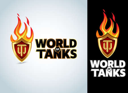 World of Tanks game, military t-shirt graphic design, vector illustrationのイラスト素材