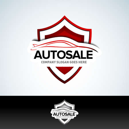 'Autosale' car logotype car service and repair. Car logo. Isolated auto theme logo.のイラスト素材