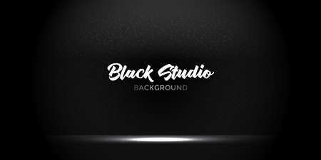 Black studio background. Black and white color gradient studio wallのイラスト素材