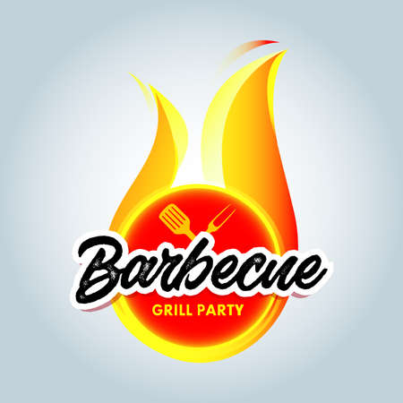 Barbecue design iconのイラスト素材