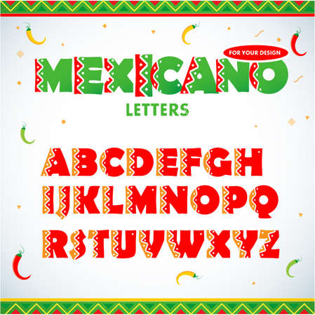 Mexican letters for for advertisingのイラスト素材