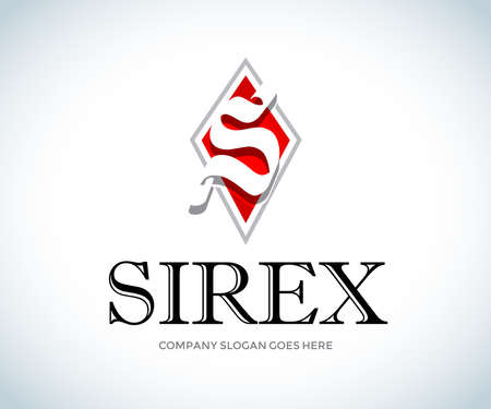 Creative lettering S letter logotype. Letter S brush logo icon design template elements.のイラスト素材