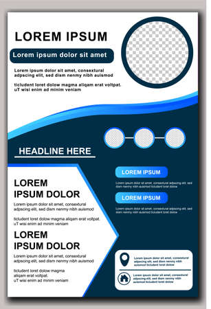 flyer design teamplate for company bussines presentation advertising brand identityのイラスト素材