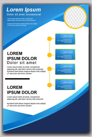 flyer design teamplate for company bussines presentation advertising brand identityのイラスト素材