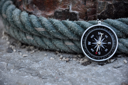 Compass in outdoorの写真素材