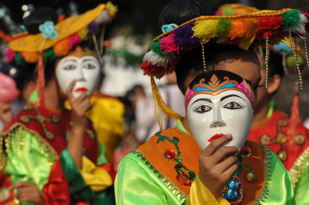 Betawi Traditional Mask Dancerのeditorial素材