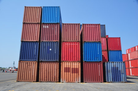 Jakarta, Indonesia - November 15, 2015 : Activities in the port of Tanjung Priok Port Jakarta - Indonesiaのeditorial素材