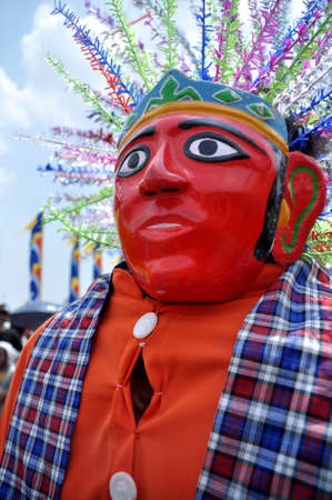 Ondel-ondel the traditional giant puppet from Jakarta - Indonesia. Ondel-ondel are always showcased in pairs of male and femaleの写真素材