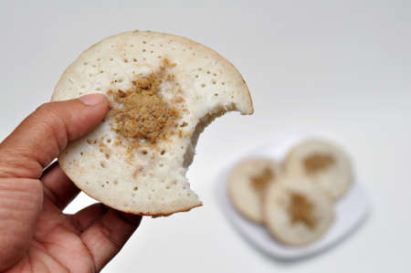 Serabi the indonesian traditional food made from coconut milk