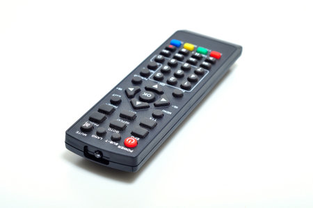 Digital television remote isolated on white backgroundの写真素材