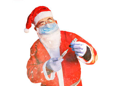 Santa Claus covid, pandemic, St Claus coronavirus, Christmas covidの写真素材