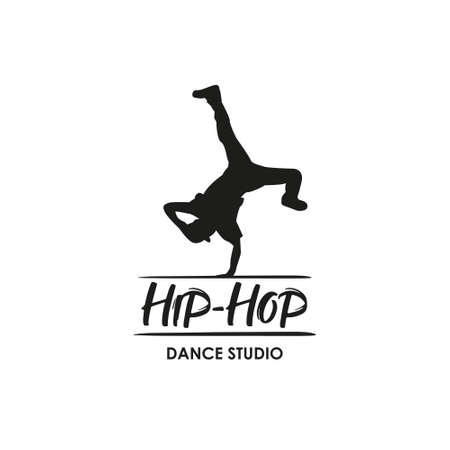 Hip Hop Dance Logo. Dance School or Studio Sign. Premium and luxury vector designのイラスト素材