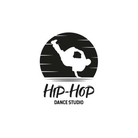 Hip Hop Dance Logo. Dance School or Studio Sign. Premium and luxury vector designのイラスト素材