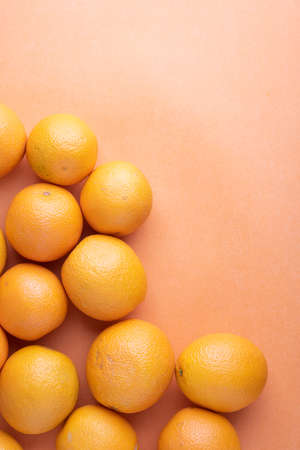 Pastel image, oranges minimal concept. Top view