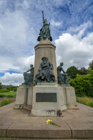 EXETER, DEVON, UK, 11 July, 2016: Monument in memory of the fallen in World War IIのeditorial素材