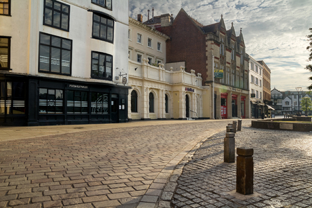 EXETER, DEVON, UK, 22 July, 2016: Cathedral Yard in the city center