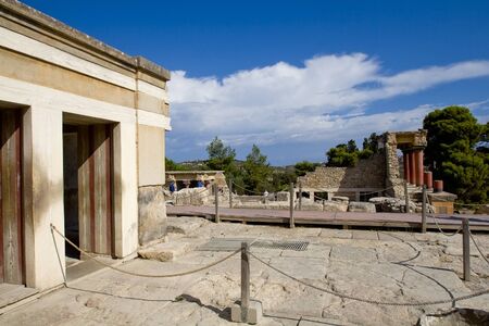 The place in the ancient palace of Knossos. Crete, Greeceのeditorial素材