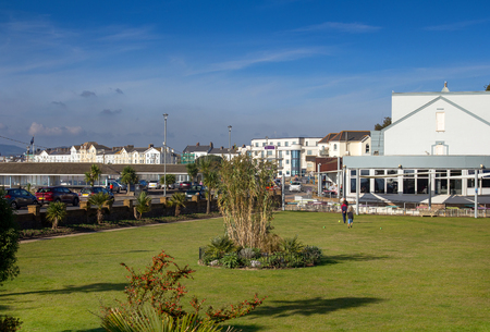view of the Esplanade Street in Exmouth. Devon. UKのeditorial素材