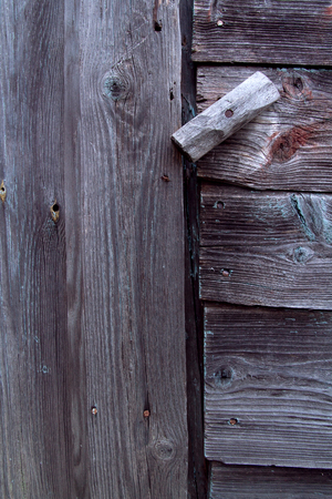 Very simple outdoor wooden lockの写真素材