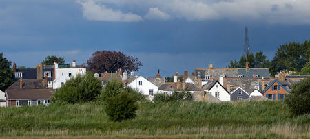 Residential houses in the suburb Exeter. Devon. Englandの写真素材