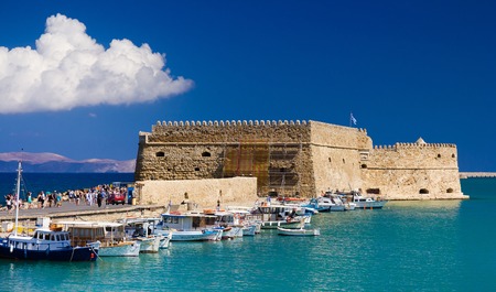 Port in the city of Heraklion. Creteのeditorial素材