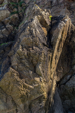 The texture of the rock close up. Many lines and layers. North Devon Coast. UKの写真素材