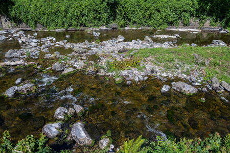 East Lyn River in Lynmouth. North Devon. UKの写真素材