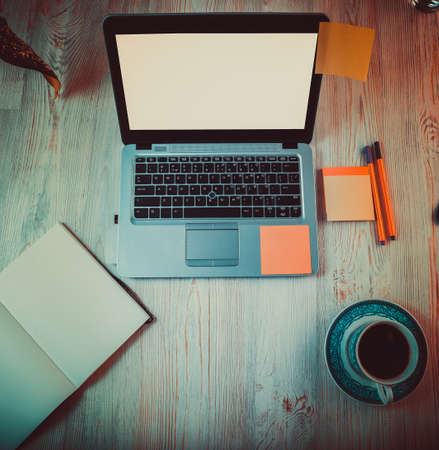 modern notebook computer isolated on white backgroundのeditorial素材