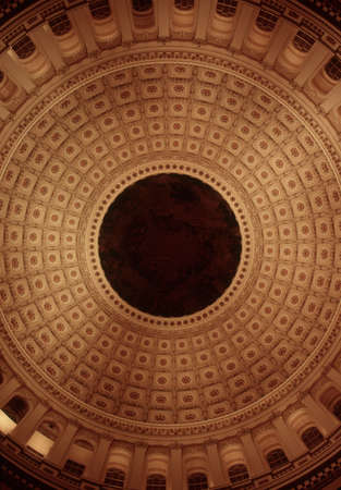 INTERIOR OF DOME CAPITOL BUILDING WASHINGTON DC AMERICA