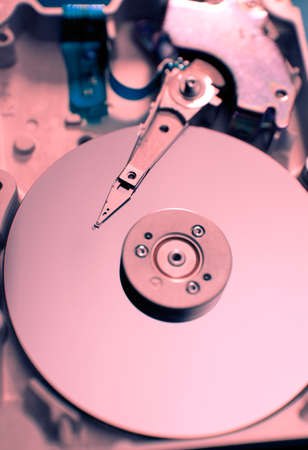 Computer hard disk drive in close upの写真素材